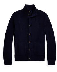 Polo Ralph Lauren - Cardigan in lana e cotone a nido d'ape - Lyst