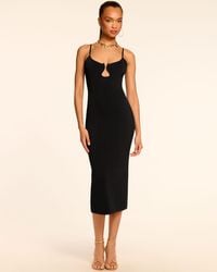 Ramy Brook - Sloan Plunging Ribbed Knit Midi Dress - Lyst