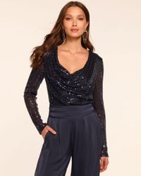 Ramy Brook - Leon Beaded Sequin Cowl Neck Top - Lyst