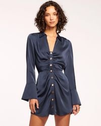 Ramy Brook - Katelyn Long Sleeve Ruched Mini Dress - Lyst