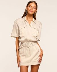 Ramy Brook - Avery Belted Short Sleeve Mini Dress - Lyst