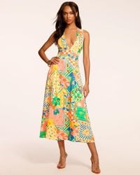 Ramy Brook - Felicity Plunging Sleeveless Midi Dress - Lyst
