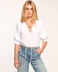 Ramy Brook - Samira Ruffle Blouse - Lyst