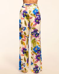Ramy Brook - Joss Printed Silk Wide Leg Pant - Lyst
