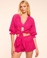 Ramy Brook - Rashida Cutout Eyelet Coverup Top - Lyst