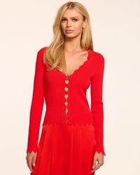 Ramy Brook - Emma Ribbed Knit V-Neck Top - Lyst