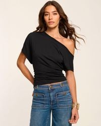 Ramy Brook - Stella Knit Off-The-Shoulder Tee - Lyst