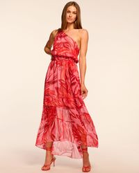 Ramy Brook - Nicola Silk Metallic One-Shoulder Maxi Dress - Lyst
