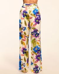Ramy Brook - Joss Printed Silk Wide Leg Pant - Lyst