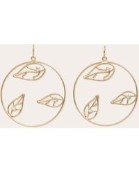 Ramy Brook - Abrie Leaf Hoop Earrings - Lyst
