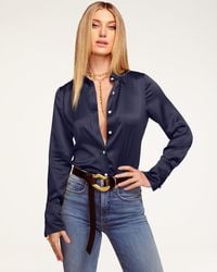 Ramy Brook - Victoria Silk Button Down Blouse - Lyst