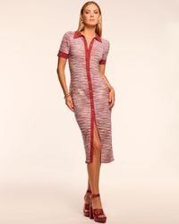 Ramy Brook - Elijah Space Dye Knit Short Sleeve Midi Dress - Lyst