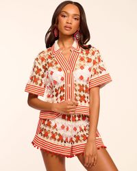 Ramy Brook - Betty Crochet Button Down Coverup Top - Lyst