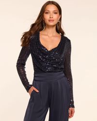 Ramy Brook - Leon Beaded Sequin Cowl Neck Top - Lyst