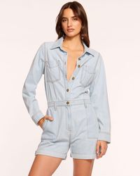Ramy Brook - Lavinia Relaxed Denim Romper - Lyst