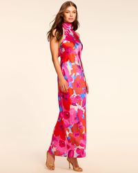Ramy Brook - Floral Silk Tatiana Halter Gown - Lyst