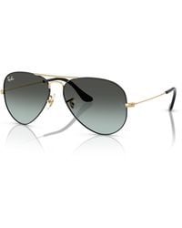 Ray-Ban - Rb3025 Aviator Large Metal Sunglasses, Gold/grey Gradient, 62 Mm - Lyst