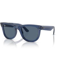 Ray-Ban - WAYFARER REVERSE Gafas de sol Azul marino transparente Montura Azul Lentes 53-20 - Lyst