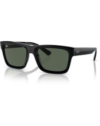 Ray-Ban - Warren Bio-based Sunglasses Transparent Brown Frame Green Lenses Polarized 57-20 - Lyst