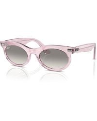 Ray-Ban - Rb2242f Wayfarer Oval Low Bridge Fit Sunglasses - Lyst