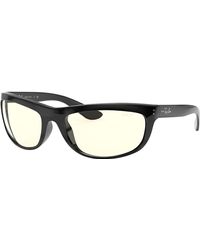 Ray-Ban - Sunglasses Man Balorama Blue-light Clear Evolve - Shiny Black Frame Grey Lenses 62-19 - Lyst