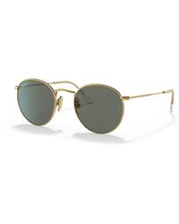 Ray-Ban - Round Titanium Sunglasses Frame Green Lenses Polarized - Lyst