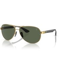 Ray-Ban - RB8331M SCUDERIA FERRARI COLLECTION Gafas de sol Carbón Oscuro Montura Verde Lentes 61-13 - Lyst