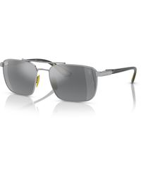 Ray-Ban - RB3715M SCUDERIA FERRARI COLLECTION Gafas de sol Gris Montura Plateado Lentes 58-18 - Lyst