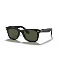 Ray-Ban - Rb2140f Original Wayfarer Asian Fit Sunglasses, Black/green, 52 Mm - Lyst