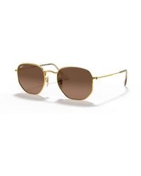 Ray-Ban - Rb3548n Hexagonal Flat Lens Hexagonal Sunglasses - Lyst