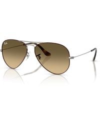 Ray-Ban - Rb3025 Aviator Large Metal Sunglasses, Gold/grey Gradient, 62 Mm - Lyst
