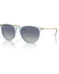 Ray-Ban - Erika Classic Sonnenbrillen Silber Fassung Braun Glas 54-18 - Lyst