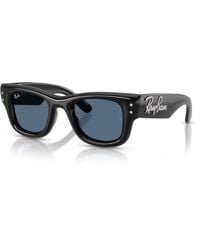 Ray-Ban - Wayfarer Puffer Crystal Edition Sunglasses Frame Blue Lenses - Lyst