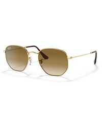 Ray-Ban - Hexagonal sonnenbrillen fassung braun glas - Lyst