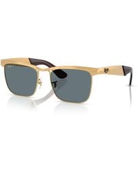 Ray-Ban - Wayfarer Deluxe Sunglasses Frame Blue Lenses Polarized - Lyst