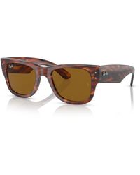 Ray-Ban - Mega Wayfarer Sunglasses Frame Brown Lenses - Lyst