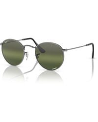 Ray-Ban - Round Metal Chromance Sunglasses Frame Silver Lenses Polarized - Lyst