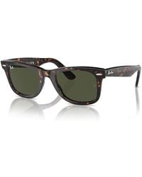 Ray-Ban - Rb2140 Original Wayfarer Sunglasses, Tortoise/green, 54 Mm - Lyst