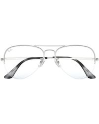Ray-Ban Aviator gaze Hombre Optical - Metálico