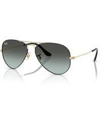 Ray-Ban - Rb3025 Aviator Large Metal Sunglasses, Gold/grey Gradient, 62 Mm - Lyst