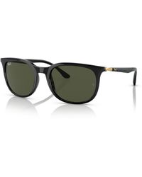 Ray-Ban - Rb4386 Sunglasses Gold Frame Green Lenses 55-20 - Lyst