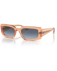 Ray-Ban - Sunglasses Unisex Kiliane Bio-based - Transparent Orange Frame Blue Lenses 54-21 - Lyst