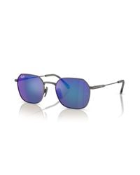 Ray-Ban - Jim Titanium Zonnebrillen Montuur Blauw Glazen Gepolariseerd - Lyst