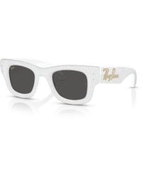 Ray-Ban - Wayfarer Puffer Crystal Pavè Edition Sunglasses Frame Black Lenses - Lyst