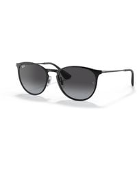 Ray-Ban - Rb3539 Erika Round Metal Sunglasses, Black/grey Gradient, 54 Mm - Lyst