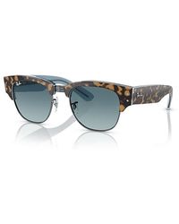 Ray-Ban - Mega Clubmaster Sunglasses Havana On Gunmetal Frame Blue Lenses 50-21 - Lyst
