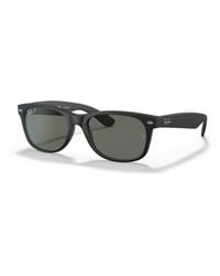 Ray-Ban - Rb2132 New Wayfarer Polarized Sunglasses, Matte Tortoise/polarized Green Gradient, 52 Mm - Lyst
