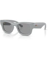 Ray-Ban - Wayfarer Puffer Sunglasses Frame Blue Lenses - Lyst