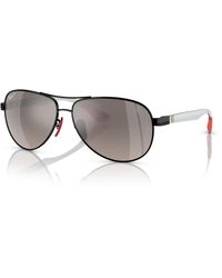 Ray-Ban - Rb8331m Scuderia Ferrari Collection Sonnenbrillen Carbon Hell Fassung Grau Glas Polarisiert 61-13 - Lyst