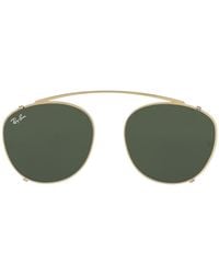 Ray-Ban - Clipon Unisex Rb6355 Clip-on - Gold Frame Green Lenses 50-20 - Lyst